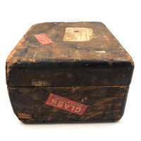 Amazing Glass Lantern Slides Carrying Case with Fantastic Patina