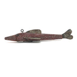 Marvelous Red with Silver Spots Old Folk Art Ice Fishing Decoy