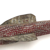 Marvelous Red with Silver Spots Old Folk Art Ice Fishing Decoy