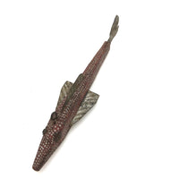 Marvelous Red with Silver Spots Old Folk Art Ice Fishing Decoy