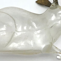 Marvelous Molded Blown Glass Gilded Rabbit Shaped Perfume Bottle with Stopper