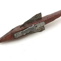 Marvelous Red with Silver Spots Old Folk Art Ice Fishing Decoy