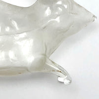 Marvelous Molded Blown Glass Gilded Rabbit Shaped Perfume Bottle with Stopper