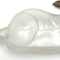 Marvelous Molded Blown Glass Gilded Rabbit Shaped Perfume Bottle with Stopper