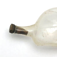 Marvelous Molded Blown Glass Gilded Rabbit Shaped Perfume Bottle with Stopper