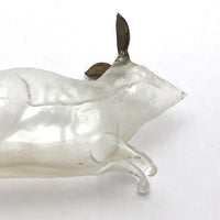 Marvelous Molded Blown Glass Gilded Rabbit Shaped Perfume Bottle with Stopper