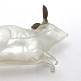 Marvelous Molded Blown Glass Gilded Rabbit Shaped Perfume Bottle with Stopper