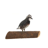 SOLD Delicately Carved and Painted Perched Quail by Maine Carver L.W Slevans