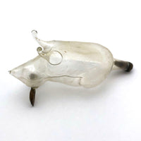 Marvelous Molded Blown Glass Gilded Rabbit Shaped Perfume Bottle with Stopper