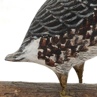 SOLD Delicately Carved and Painted Perched Quail by Maine Carver L.W Slevans