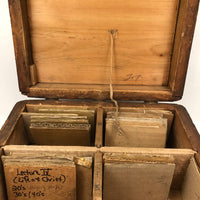 Amazing Glass Lantern Slides Carrying Case with Fantastic Patina