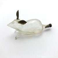 Marvelous Molded Blown Glass Gilded Rabbit Shaped Perfume Bottle with Stopper
