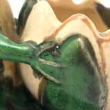 Wonderful 1920s Weller Pottery Frog on Lily Pad Planter - repaired, but great