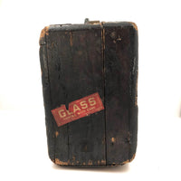 Amazing Glass Lantern Slides Carrying Case with Fantastic Patina