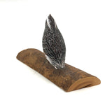 SOLD Delicately Carved and Painted Perched Quail by Maine Carver L.W Slevans