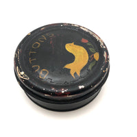 Sweet Old Tole Painted Buttons Tin with Bird