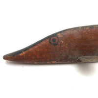SOLD Elegant Old Hand-carved Wooden Ice Fishing Decoy
