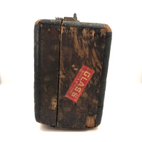 Amazing Glass Lantern Slides Carrying Case with Fantastic Patina