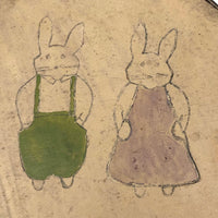 Hand-painted Old Bentwood Bunny Box