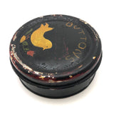 Sweet Old Tole Painted Buttons Tin with Bird