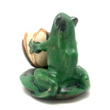 Wonderful 1920s Weller Pottery Frog on Lily Pad Planter - repaired, but great