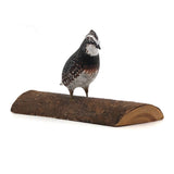 SOLD Delicately Carved and Painted Perched Quail by Maine Carver L.W Slevans