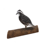 SOLD Delicately Carved and Painted Perched Quail by Maine Carver L.W Slevans