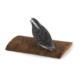 SOLD Delicately Carved and Painted Perched Quail by Maine Carver L.W Slevans