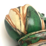 Wonderful 1920s Weller Pottery Frog on Lily Pad Planter - repaired, but great