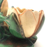 Wonderful 1920s Weller Pottery Frog on Lily Pad Planter - repaired, but great