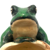 Wonderful 1920s Weller Pottery Frog on Lily Pad Planter - repaired, but great