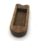 Very Old Hand-carved Slide Top Pine Box with Pen Nibs