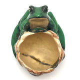 Wonderful 1920s Weller Pottery Frog on Lily Pad Planter - repaired, but great