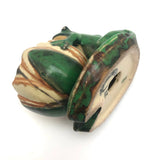 Wonderful 1920s Weller Pottery Frog on Lily Pad Planter - repaired, but great