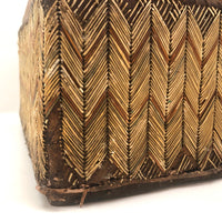 Stunning 19th Century Mi'kmaq Birch Covered, Porcupine Quill Decorated Box