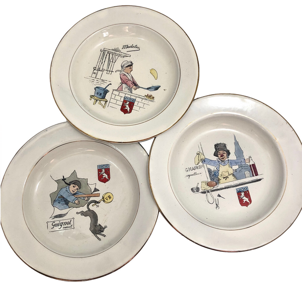 Villeroy & Boch French Enamelware Dishes with Guignol Characters