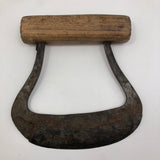 Old Kitchen Chopper with Wood Handle and Forged Steel Blade