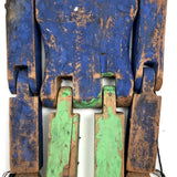 Wonderful Old Handmade Jig Figure with Original Blue and Green Paint