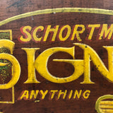 Schortmann SignHand-painted Sign-painters Antique Sign on Framed Wood Panel
