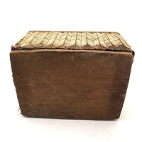 Stunning 19th Century Mi'kmaq Birch Covered, Porcupine Quill Decorated Box