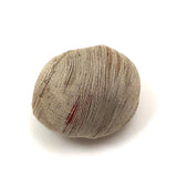 Lovely Tiny Antique Silk Covered Emory with Embroidered Green