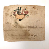 Small Fraktur Watercolor and Hand-colored Engravings c. 1840s