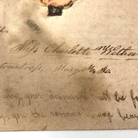 Small Fraktur Watercolor and Hand-colored Engravings c. 1840s