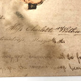 Small Fraktur Watercolor and Hand-colored Engravings c. 1840s