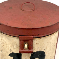 Great Old "13" Painted Lidded Metal Bucket
