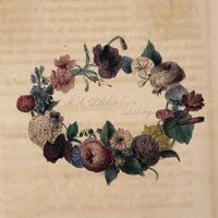 Small Fraktur Watercolor and Hand-colored Engravings c. 1840s