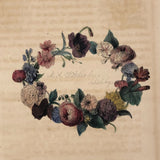 Small Fraktur Watercolor and Hand-colored Engravings c. 1840s