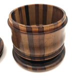 Finely Crafted Antique Treen Round Lidded Box