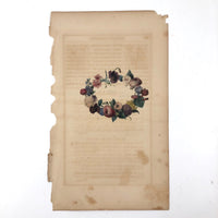Small Fraktur Watercolor and Hand-colored Engravings c. 1840s