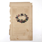 Small Fraktur Watercolor and Hand-colored Engravings c. 1840s